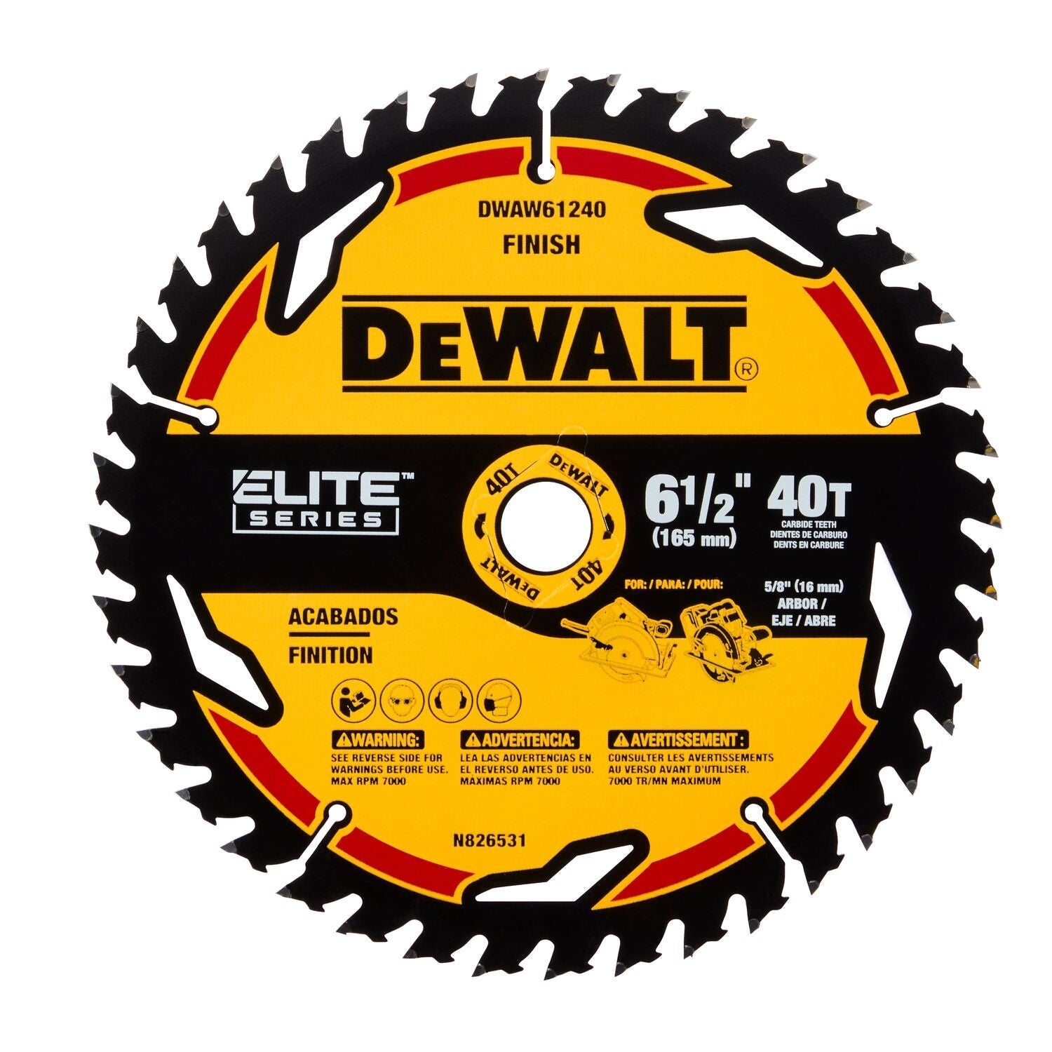 DEWALT DWAW61240-6 1/2 Zoll 40T Elite Series Blister