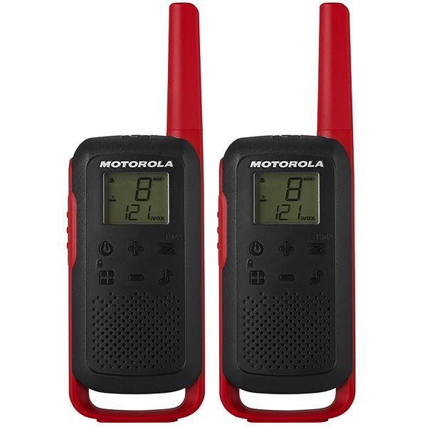 Radios grand public Motorola T210 462-467 MHz, pack de deux, ELGIN (rouge)