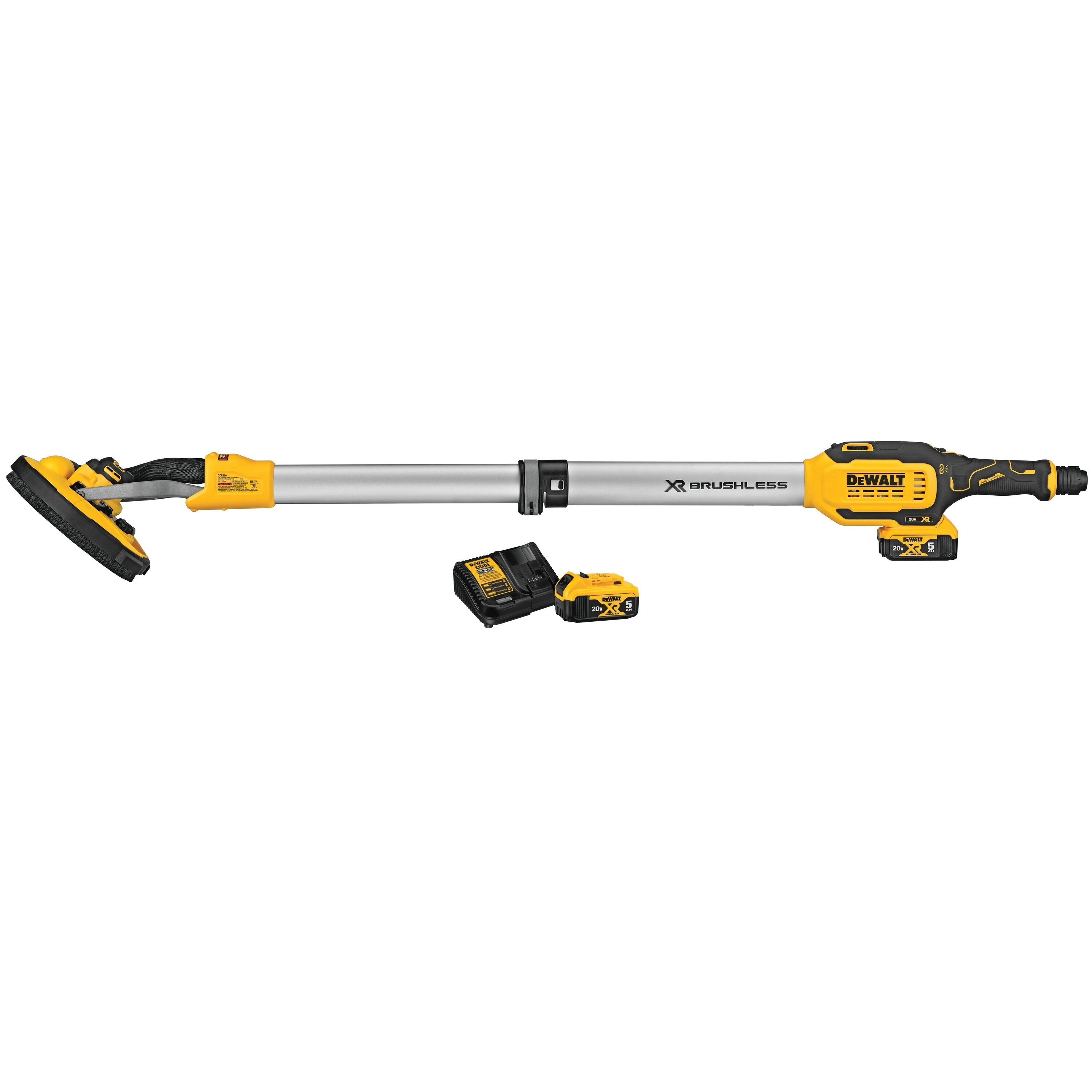 DeWalt DCE800P2 - Kit de ponceuse à cloison sèche sans fil 20 V MAX, deux 5 A