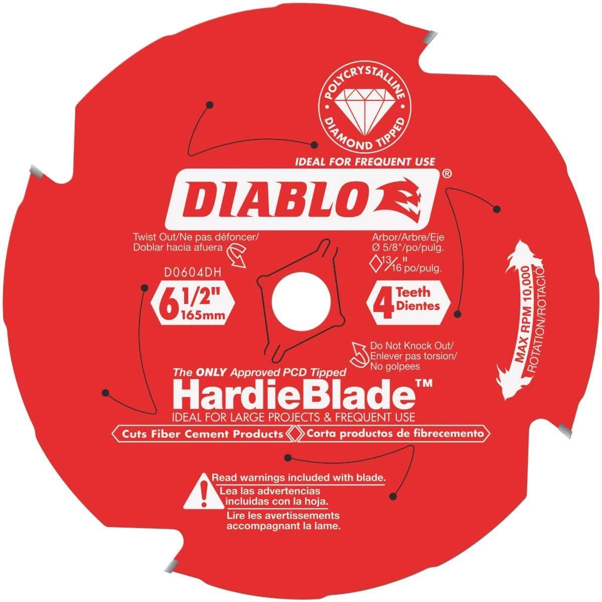 Diablo 6 1/2 " 4T Fiber Cement Blade