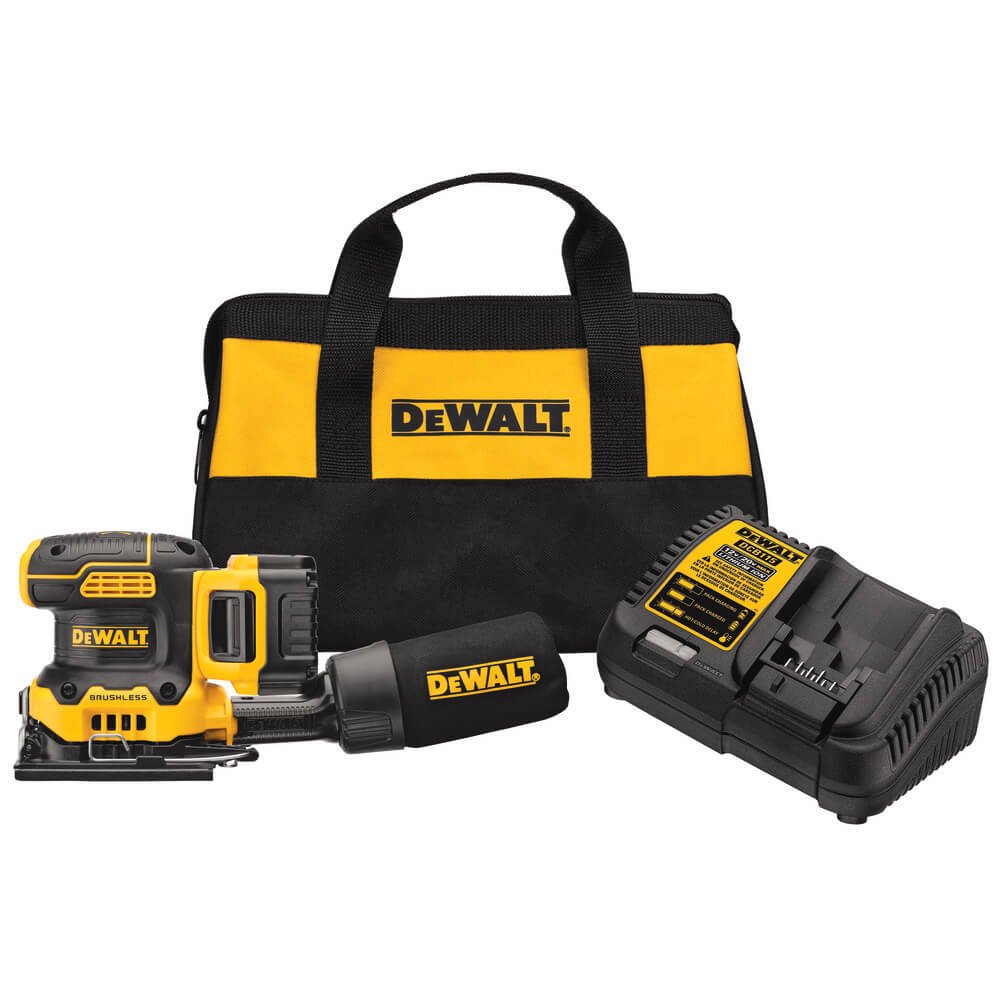 DEWALT DCW200P1-20V Max* Xr Handschleifer, Blatt, variable Geschwindigkeit, 5-Ah-Akku, 1/4 Zoll