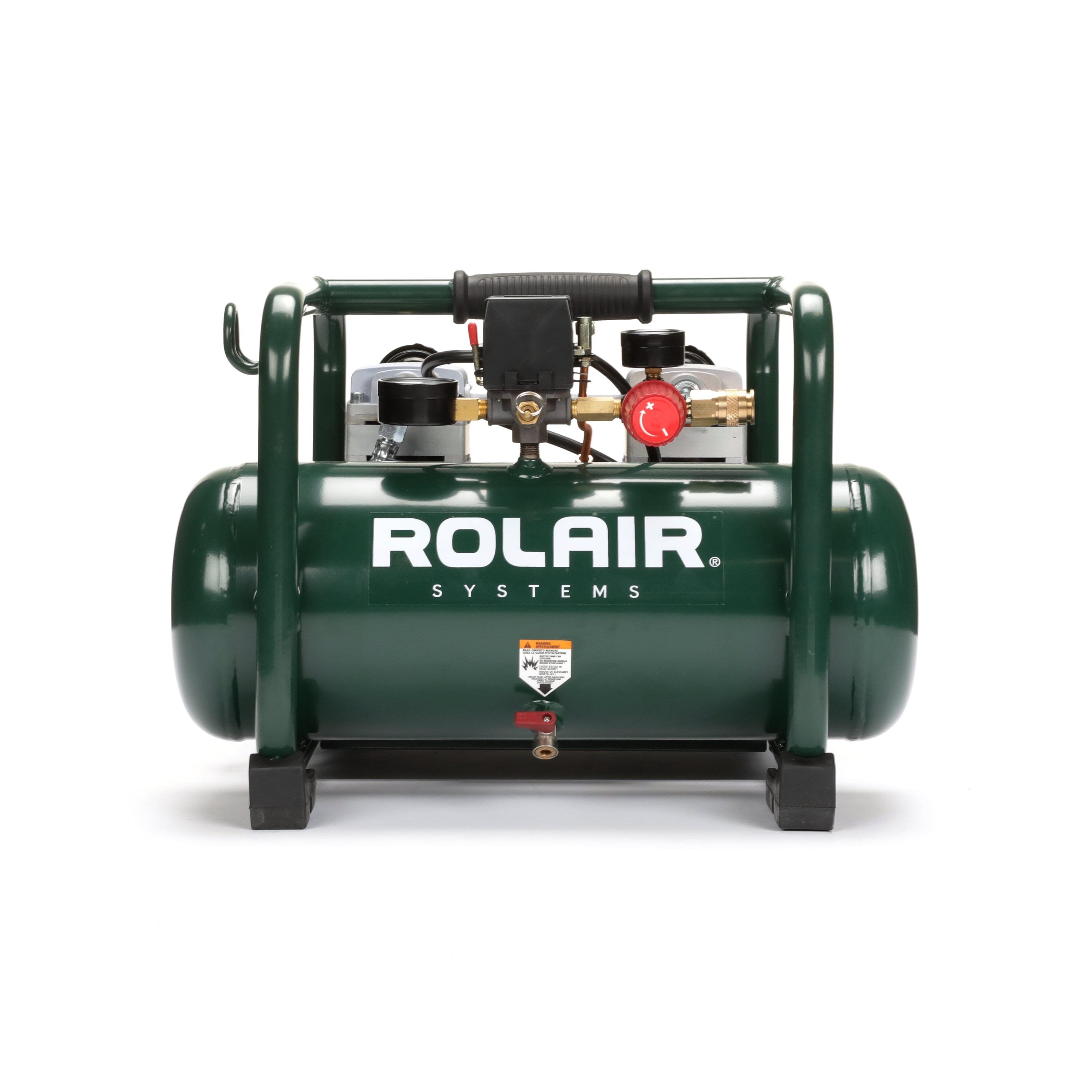 Rolair JC20 - Oilless Quiet (70dBA) Compressor, 2HP  4.5CFM/ 3 Gallon Tank