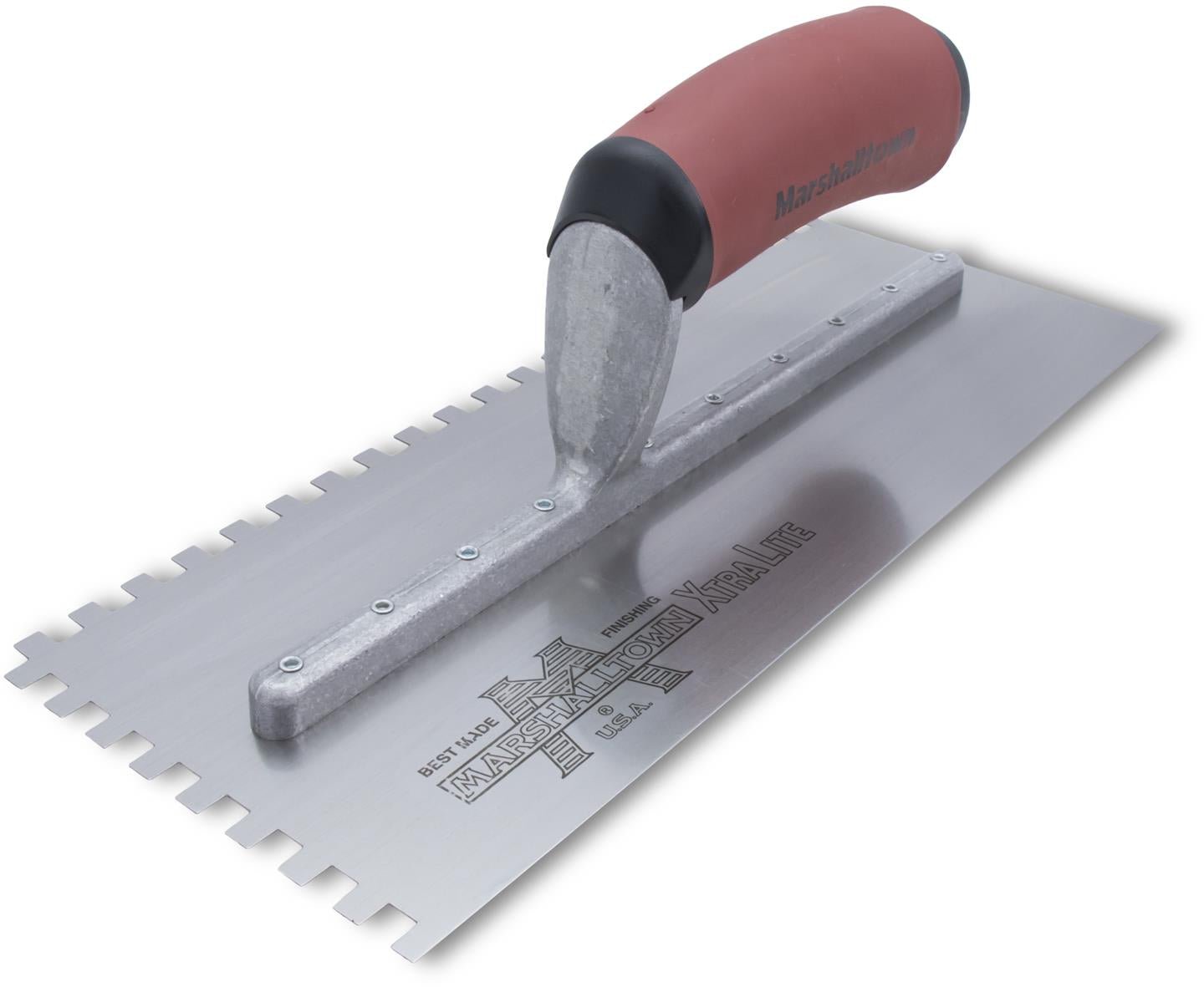 Marshalltown  702SD  -  Notch Trowel-1/4 X 1/4 X 1/4 SQ-DuraSoft Handle