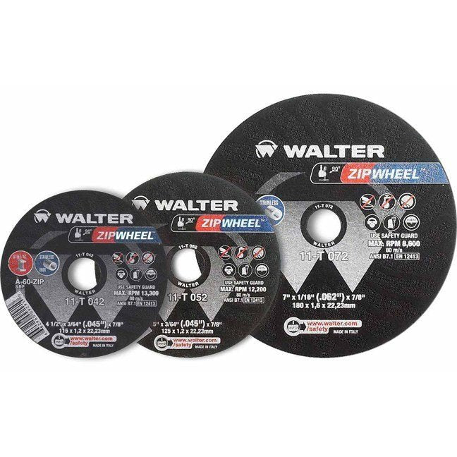 Walter 11T042 ZIPCUT™ Thin Cut-Off Wheel 4-1/2″x3/64″x7/8″ Type 1