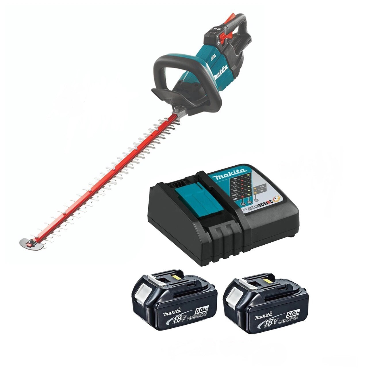 Makita DUH602RTE – 23-5/8 Zoll Heckenscheren-Set (5 Ah x 2).