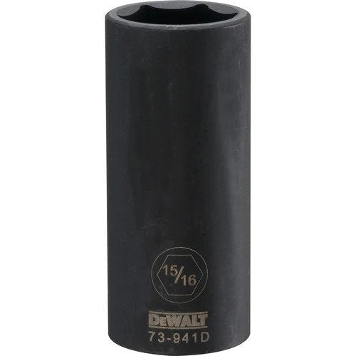 Dewalt DWMT73941OSP  -  1/2 DRIVE DEEP IMPACT SOCKET - 6 POINT-15/16''