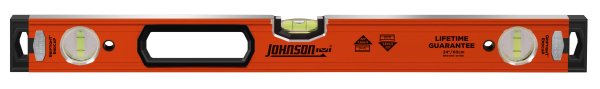 Johnson 9850-2400 - Niveau à bulle robuste en aluminium de 24 po