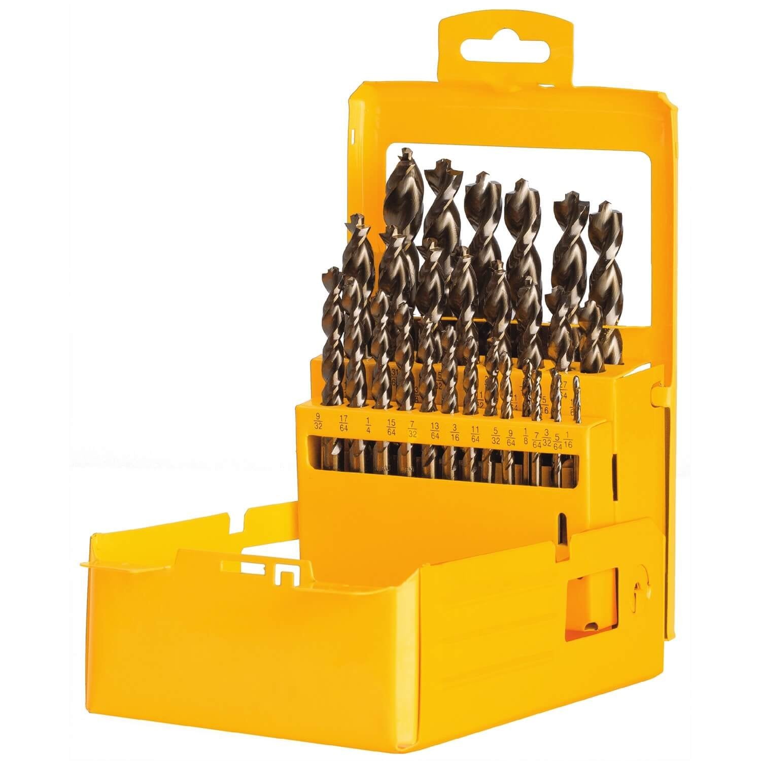 DEWALT DW1969 29 Piece Pilot Point Twist Drill Bit Assortment with Metal Index