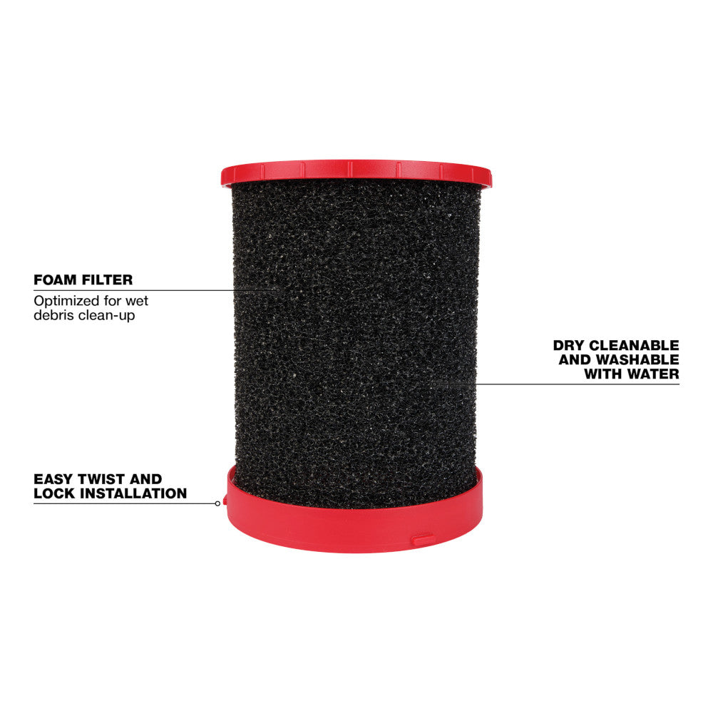 Milwaukee 49-90-1990  -  Large Wet/Dry Vacuum Foam Wet Filter