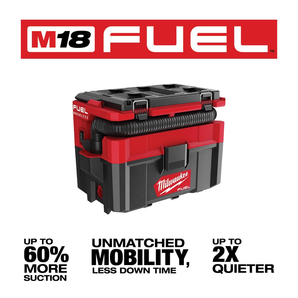 Milwaukee 0970-20  - M18 Fuel PACKOUT 2.5 Gallon Wet/Dry Vacuum