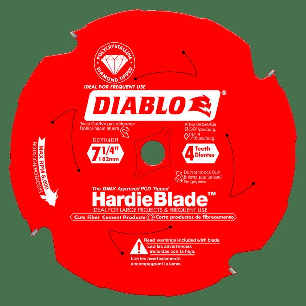 Diablo D0704DH  -  7-1/4" 4T Fiber Cement Blade