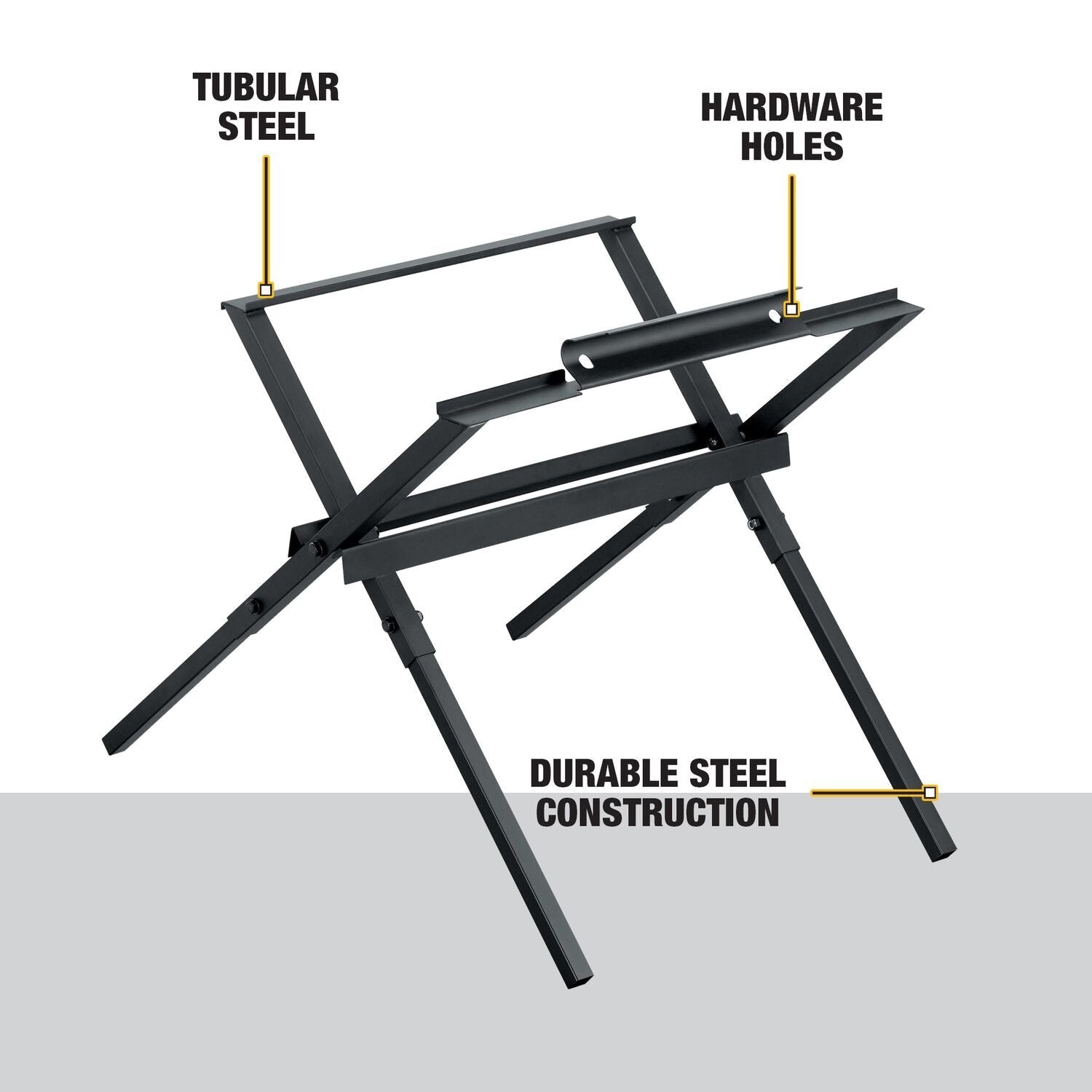 Support de scie circulaire à table DEWALT DW7451 pour chantier, 10 pouces