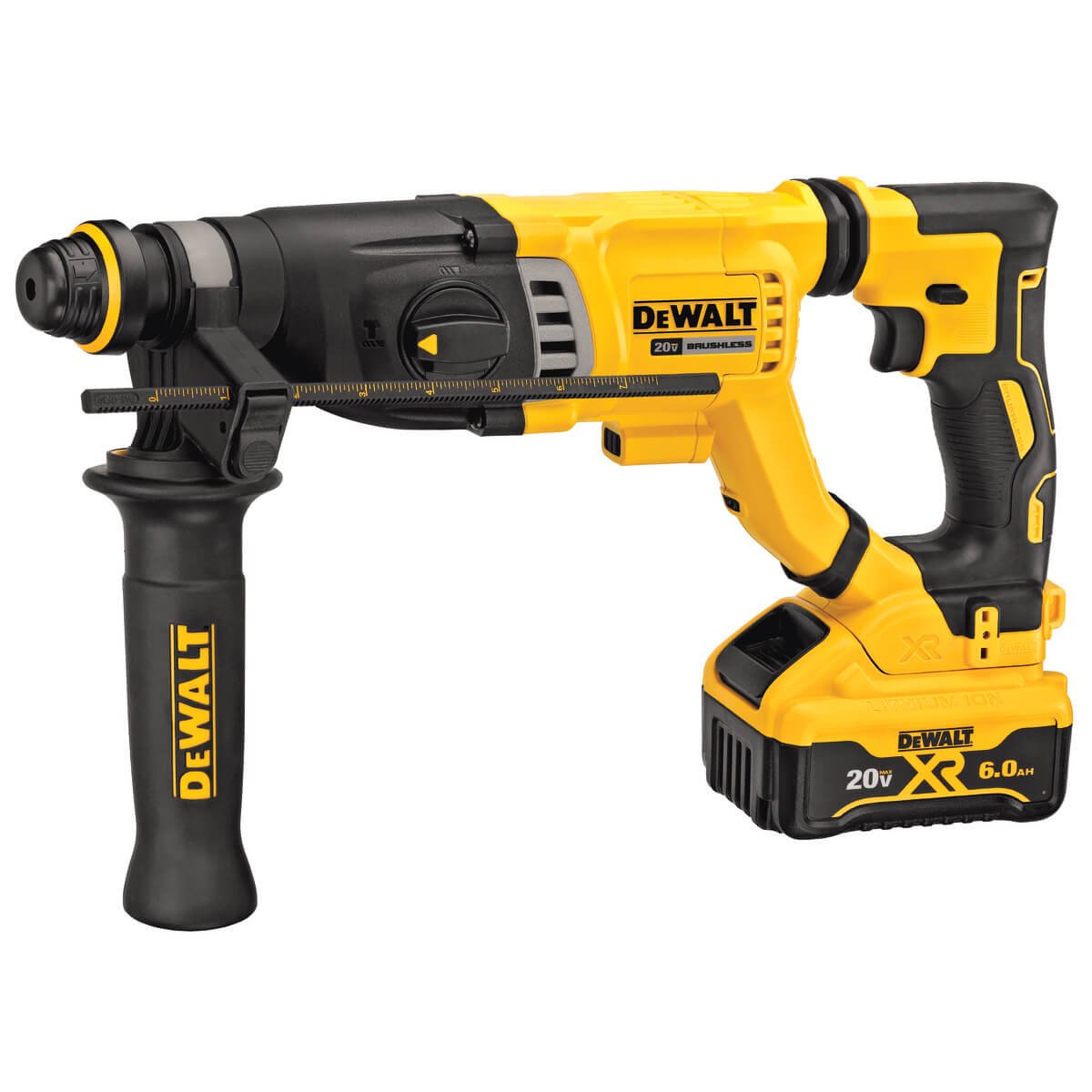 DEWALT DCH263R2-20V MAX* XTREME Cordless Brushless 1-1/8 in SDS+ Rotary Hammer Drill Kit (2) Lithium Ion Batteries with Charger