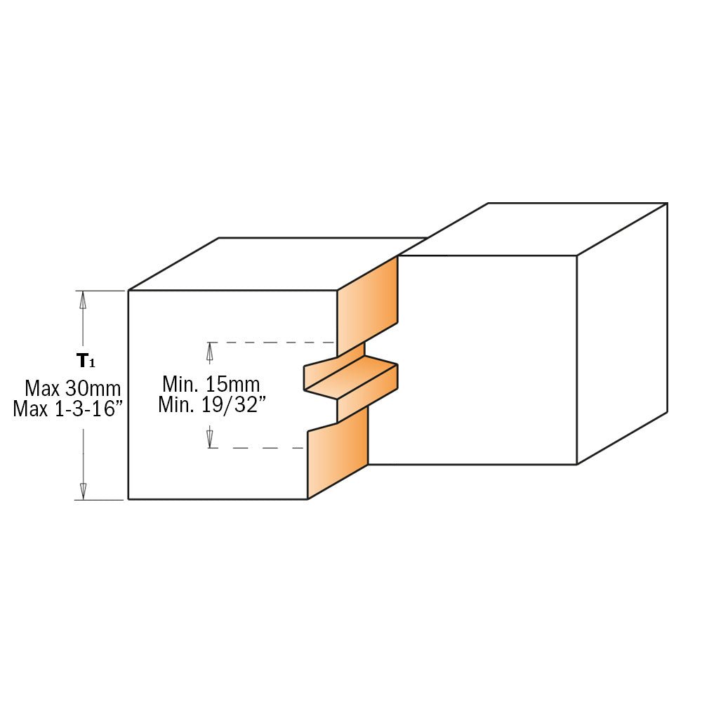 CMT 855.501.11  -  REVERSE GLUE JOINT ROUTER BIT