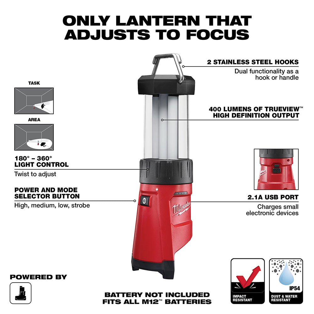 Milwaukee 2362-20- M12™ Lantern/Flood Light