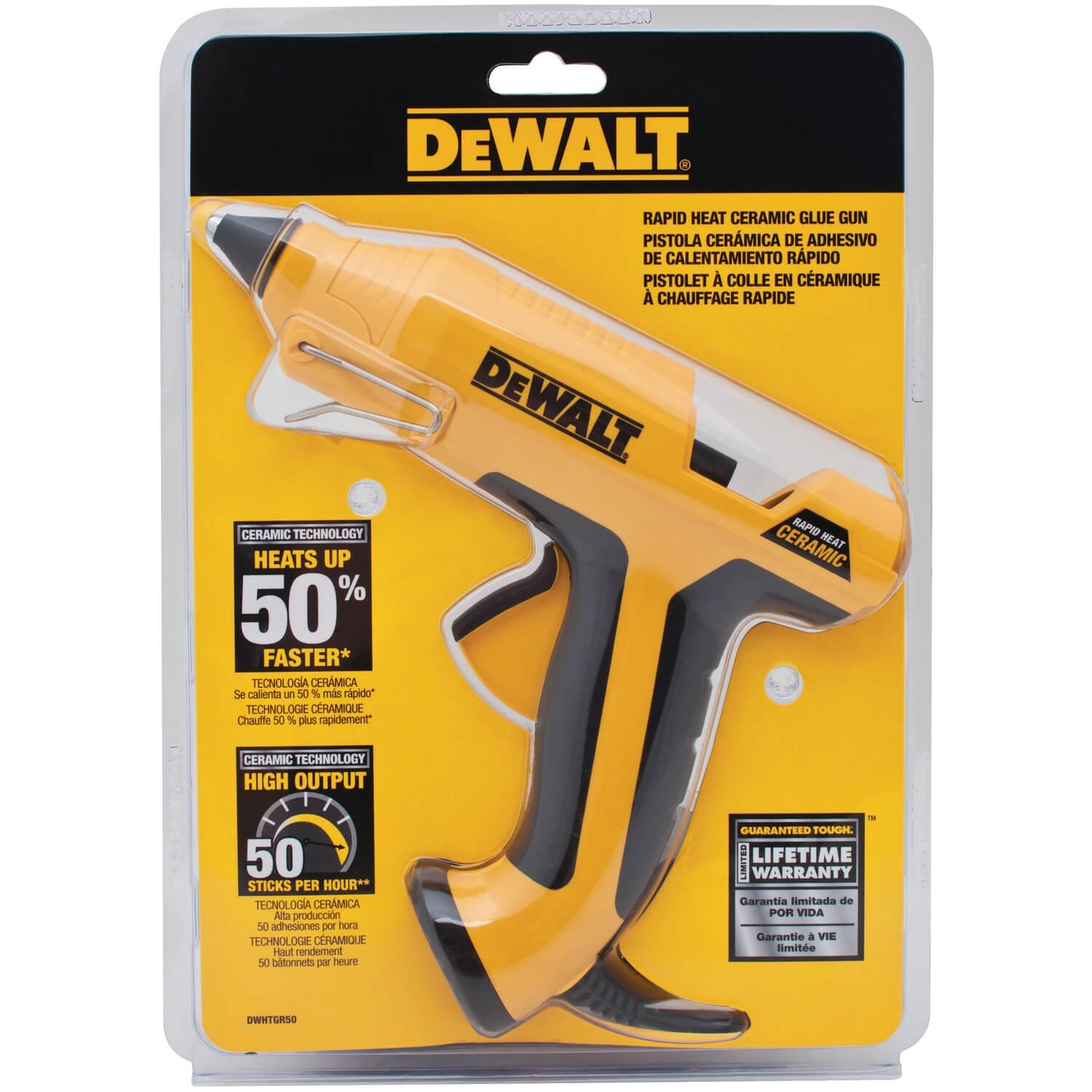 DEWALT DWHTGR50 - Schnellheizende Keramik-Heißklebepistole