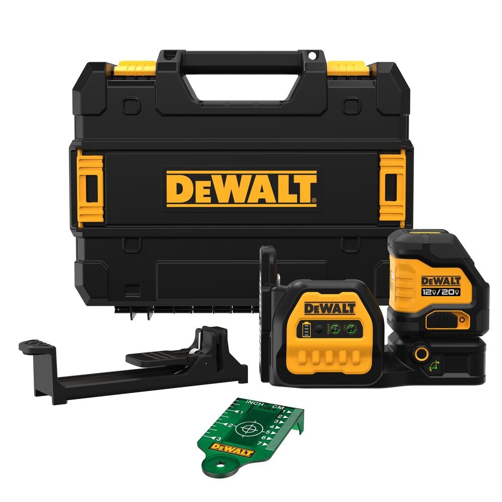 DEWALT DCLE34020GB-20V MAX* XR Cordless Cross Line Green Laser (Tool Only)