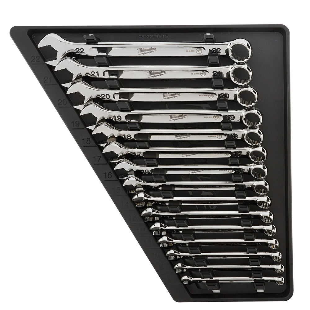 Milwaukee 48-22-9515 -  15pc Combination Wrench Set - Metric