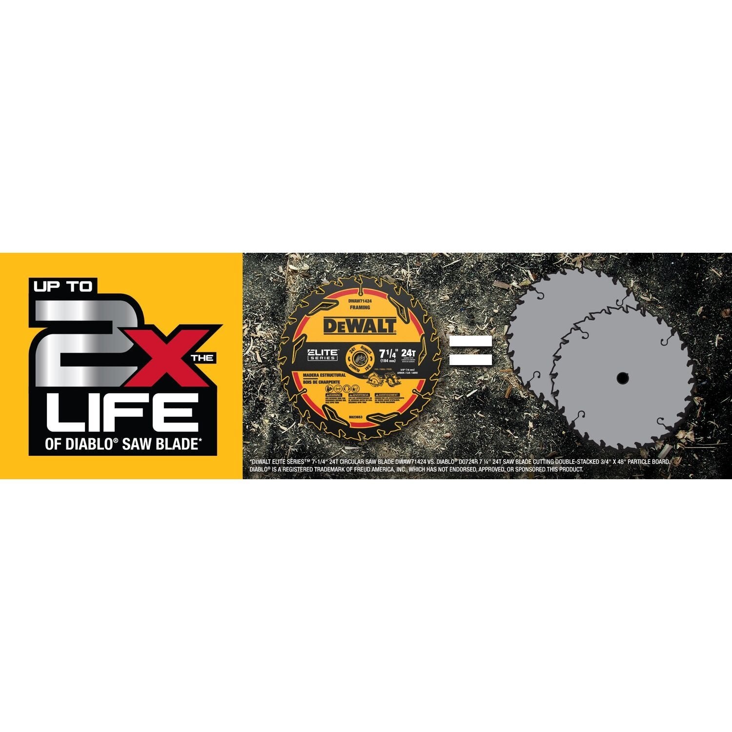 DEWALT DWAW71424 ELITE SERIES™ 7 1/4 IN 24T Circular Saw Blade