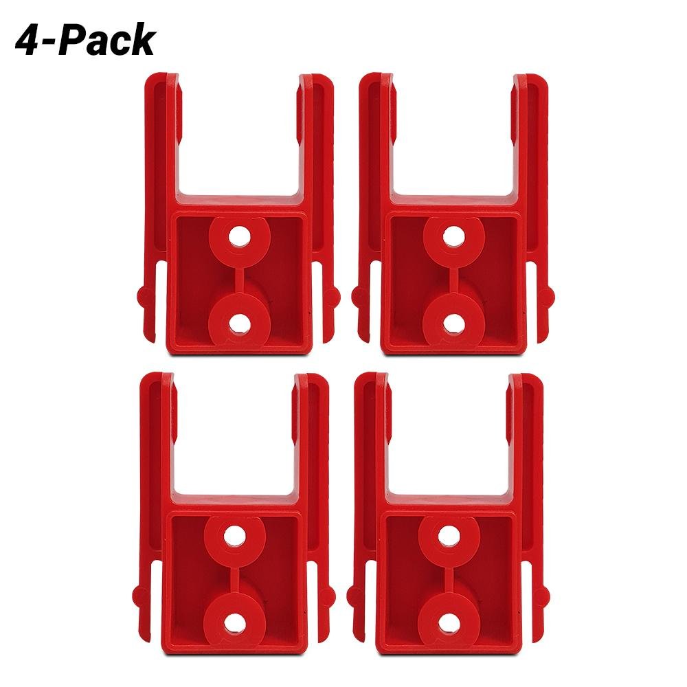 Supports de rangement pour outils Milwaukee M18 rouges StealthMounts TM-MW18-RED-4, lot de 4 