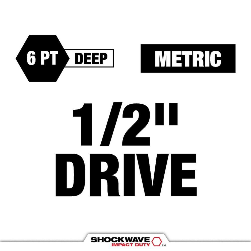 Milwaukee 49-66-7830 - SHOCKWAVE Impact Duty™ 1/2 Drive Metric 3PC Lug Nut Wheel Socket Set