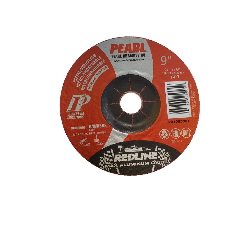 Pearl DCRED90P  -  Pipeline 9 x 1/8 x 7/8 Depressed Center Grinding Wheel