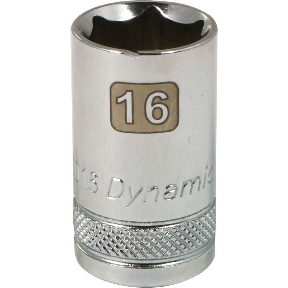 DYNAMIC 1/2" D 6 PT 16MM CHR SKT