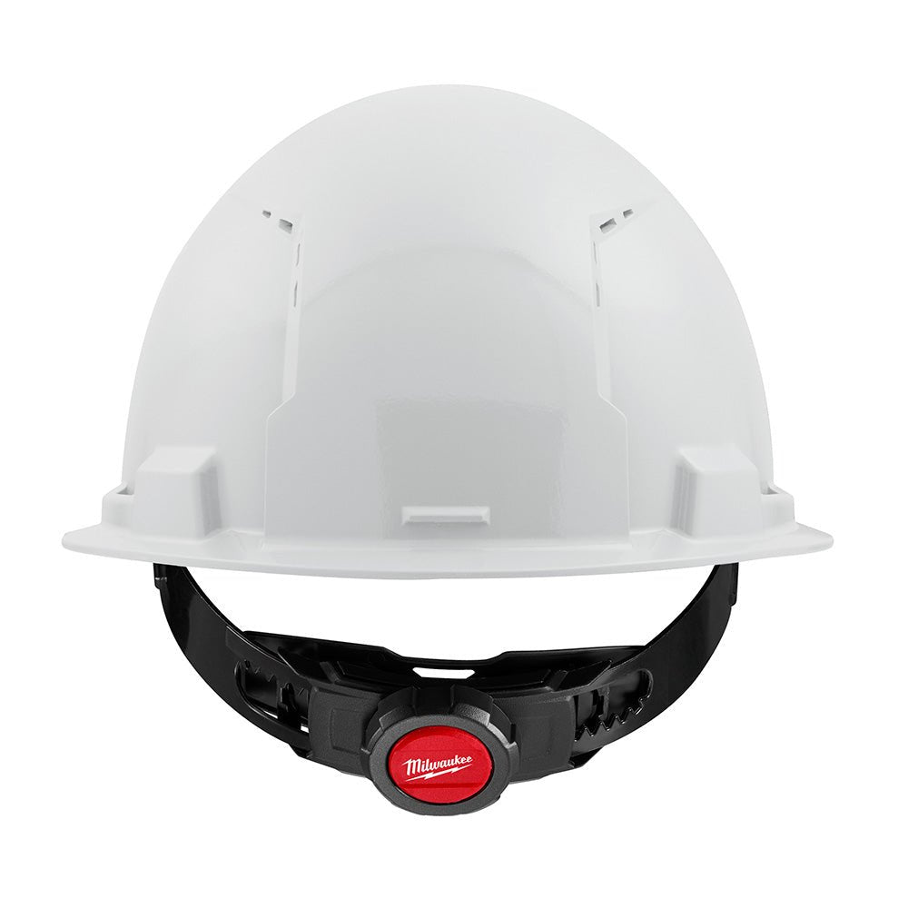 Milwaukee White Front Brim Vented Hard Hat w/4pt Ratcheting Suspension - Type 1, Class C