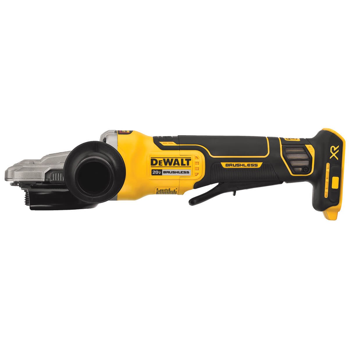 Meuleuse d'angle DEWALT DCG413FB-20 V Max* XR avec frein, 5 pouces, interrupteur à palette à tête plate, outil seul