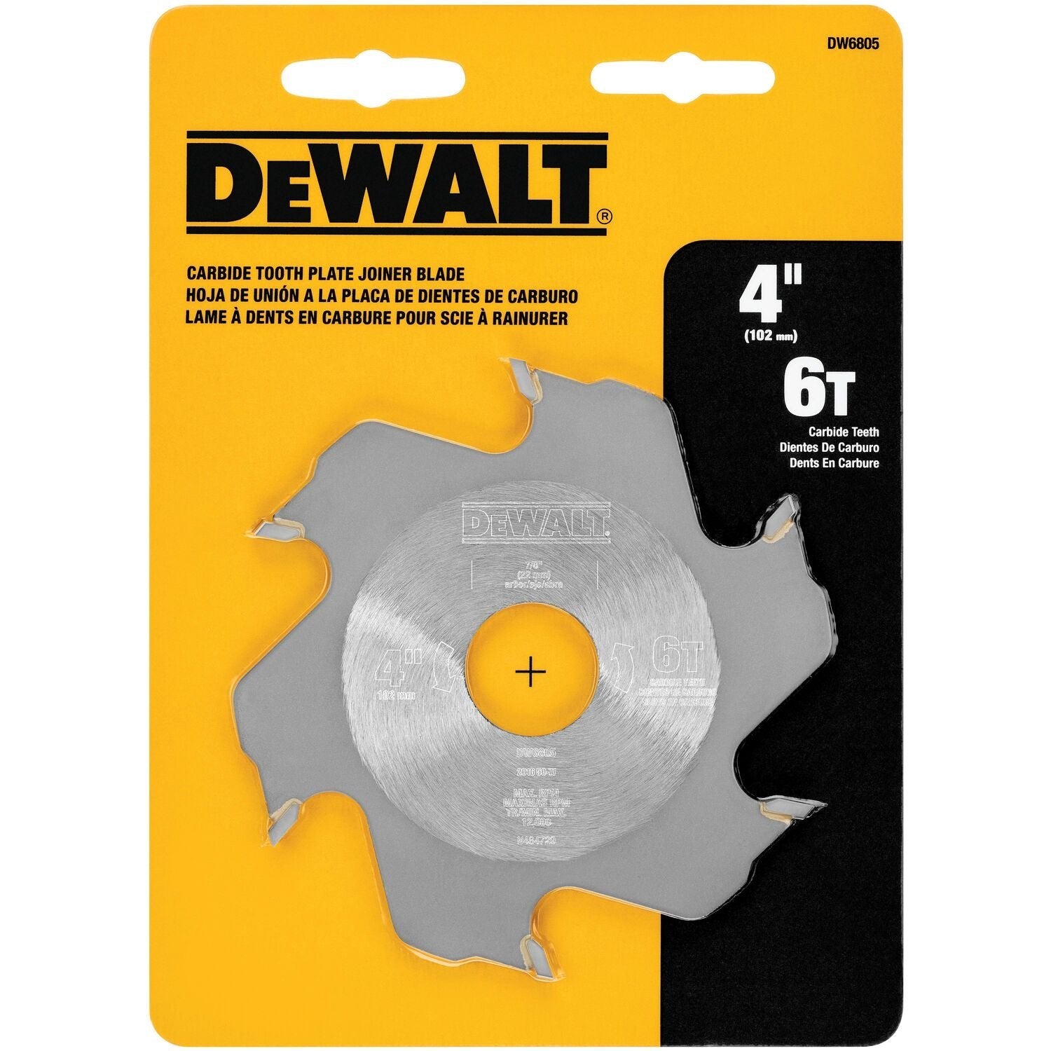 Dewalt DW6805 - 4-Inch 6 Tooth Carbide Plate Joiner Blade