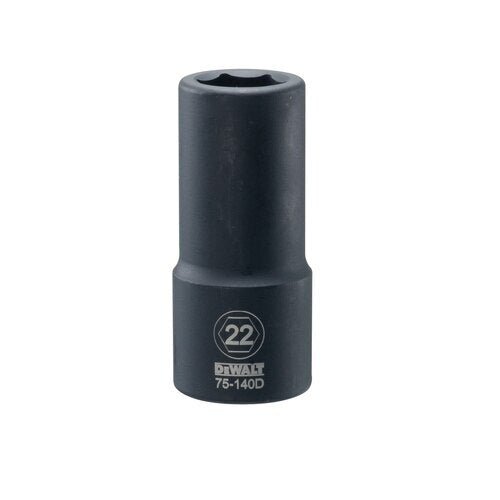 Dewalt DWMT75140OSP -  3/4 DRIVE DEEP IMPACT SOCKET - 6 POINT 22MM