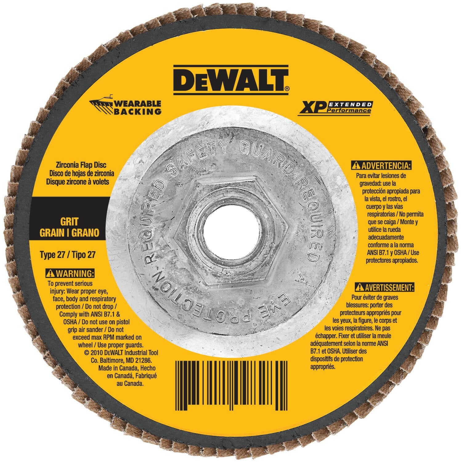 DEWALT DW8220H 7 pouces par 5/8 pouces -11 Z80 T27 WB F