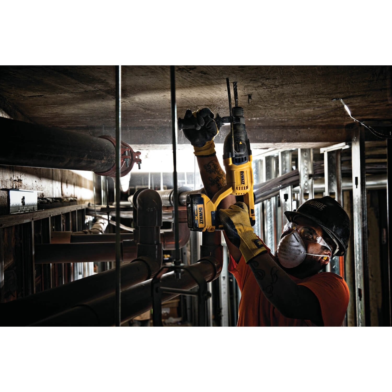 Dewalt DCH133M2 - Ensemble de marteau perforateur SDS Plus 1" BL à poignée en D