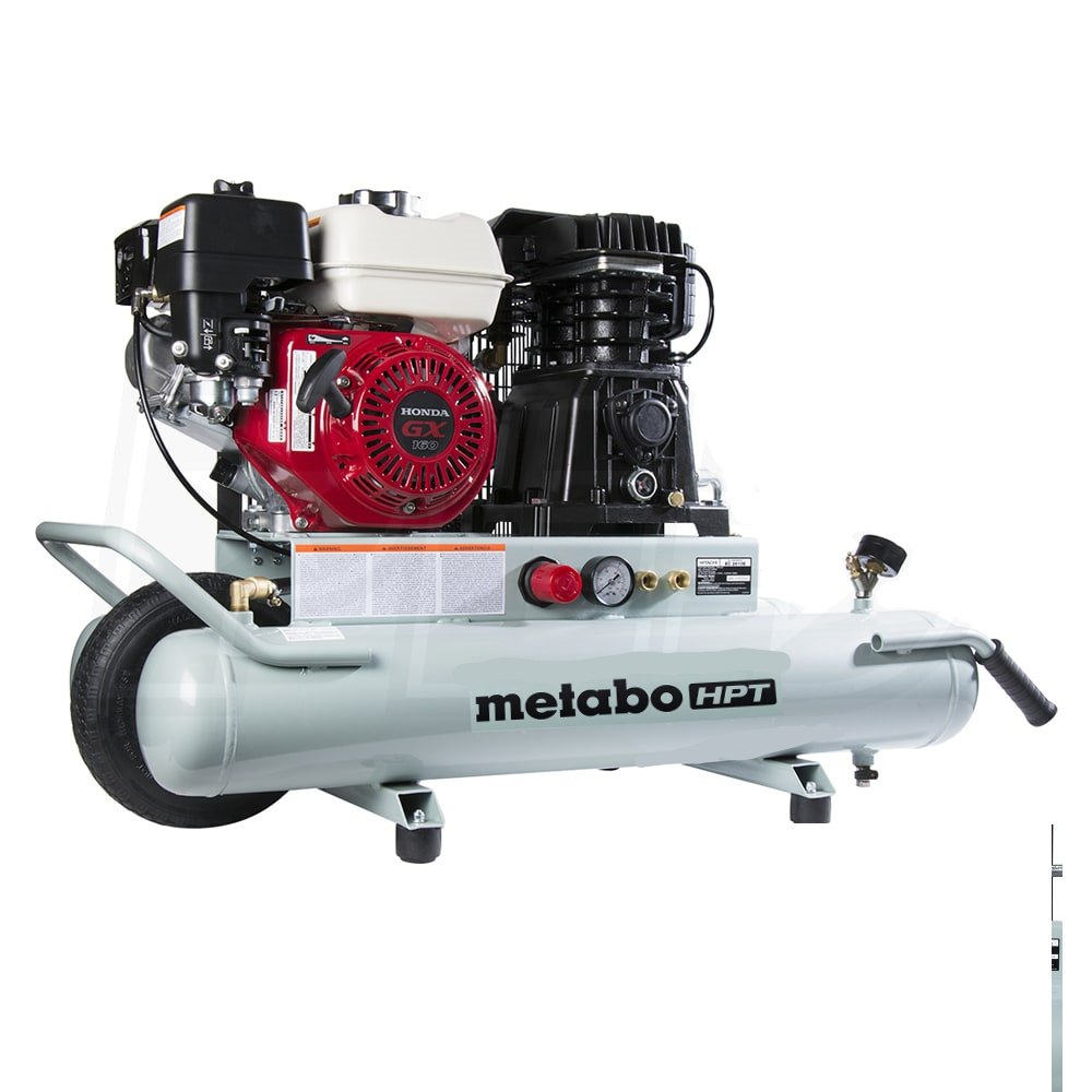Metabo EC2610E Gas-Powered Wheeled Portable Air Compressor with Honda Engine, 8 gallon