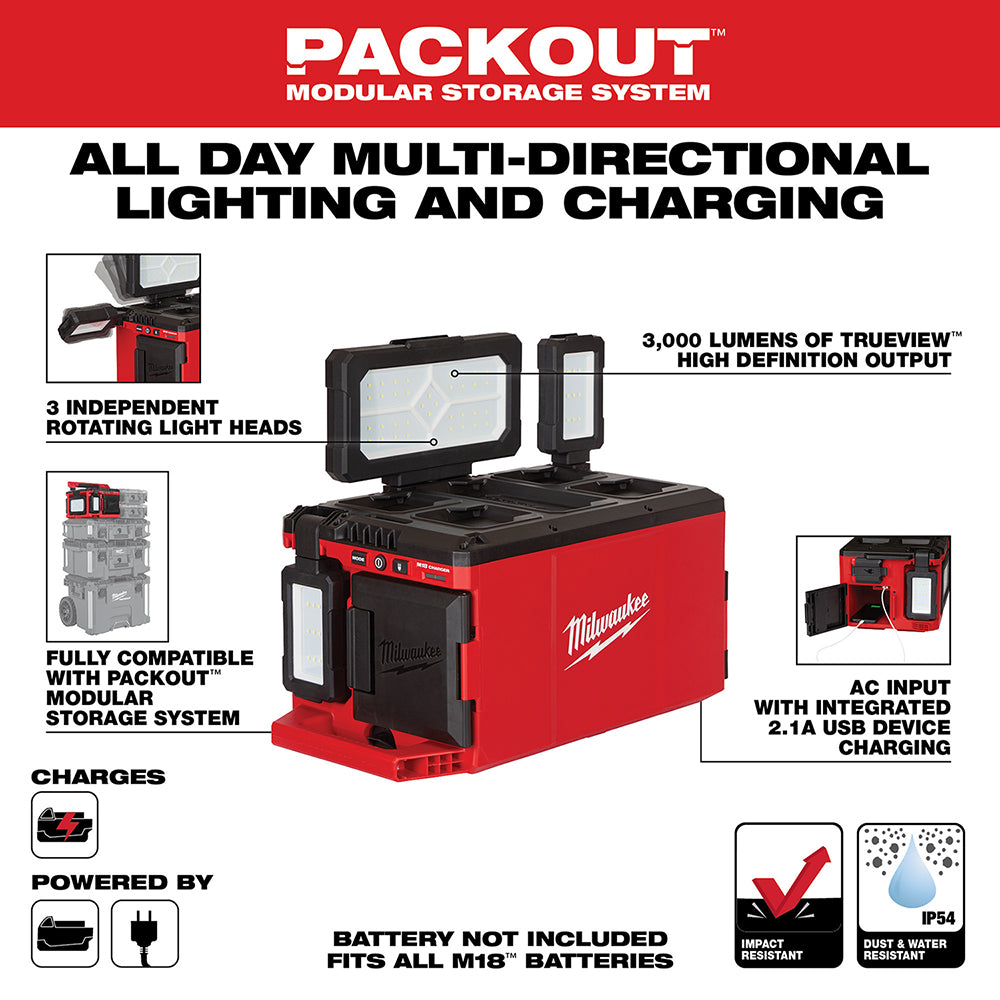 Milwaukee 2357-20  -  PACKOUT M18 Light / Charger