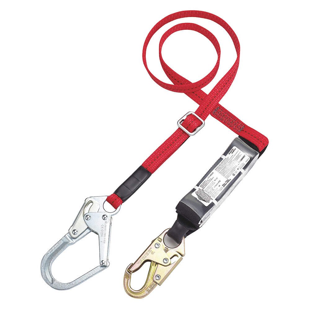 Dynamic Safety - FP734136-6' Dyna-Pak-Lanyard mit Bewehrungsstahl und Karabinerhaken 