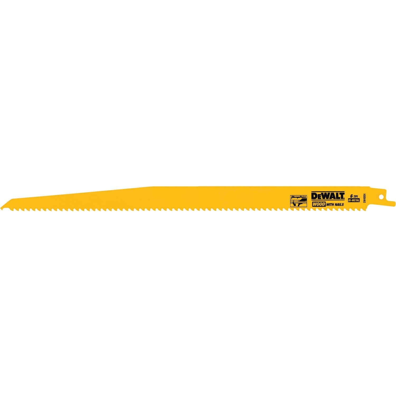 Lames de scie alternative DEWALT DW4804, bimétalliques, 12 pouces, 6 dents par pouce, paquet de 5