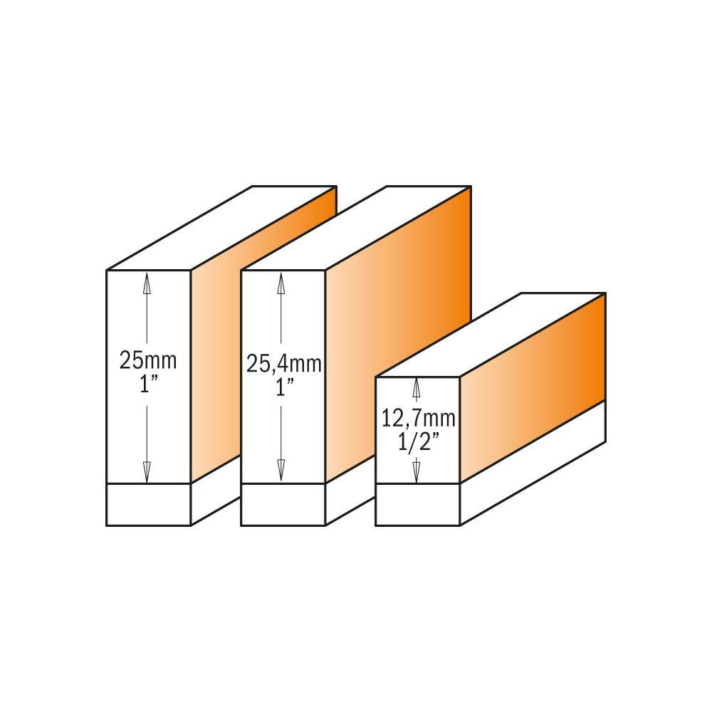 CMT 806.001.11 3-PIECE FLUSH TRIM BIT SET, 1/4-INCH SHANK