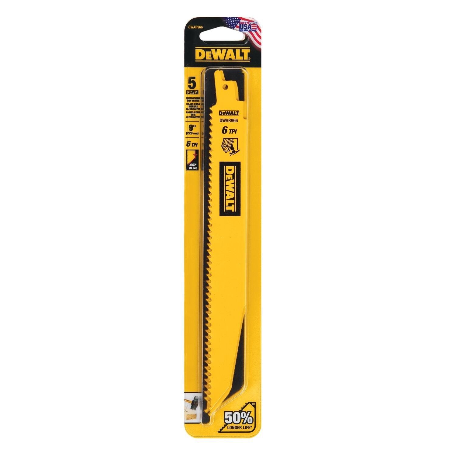 DEWALT DWAR966-9In 6Tpi 966 - 5Pk