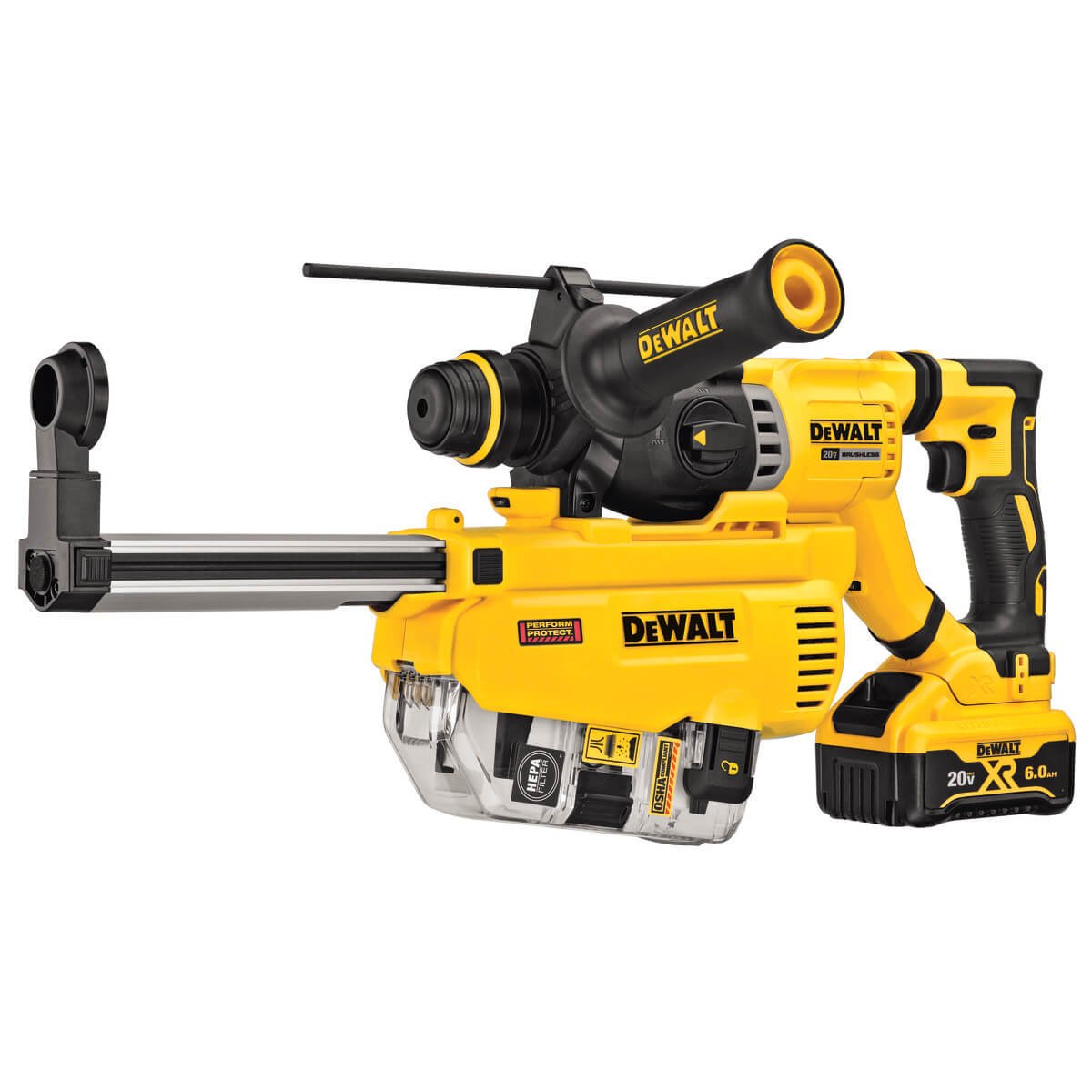 DEWALT DCH263R2-20V MAX* XTREME Cordless Brushless 1-1/8 in SDS+ Rotary Hammer Drill Kit (2) Lithium Ion Batteries with Charger