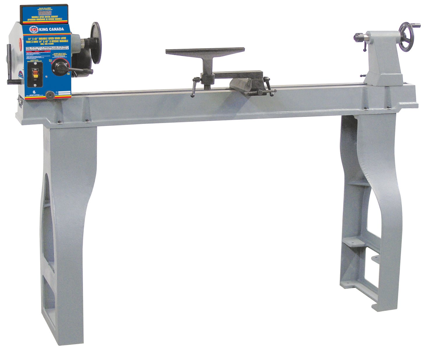 KING CANADA KWL-1443VS  -   14” X 43” Variable Speed Wood Lathe