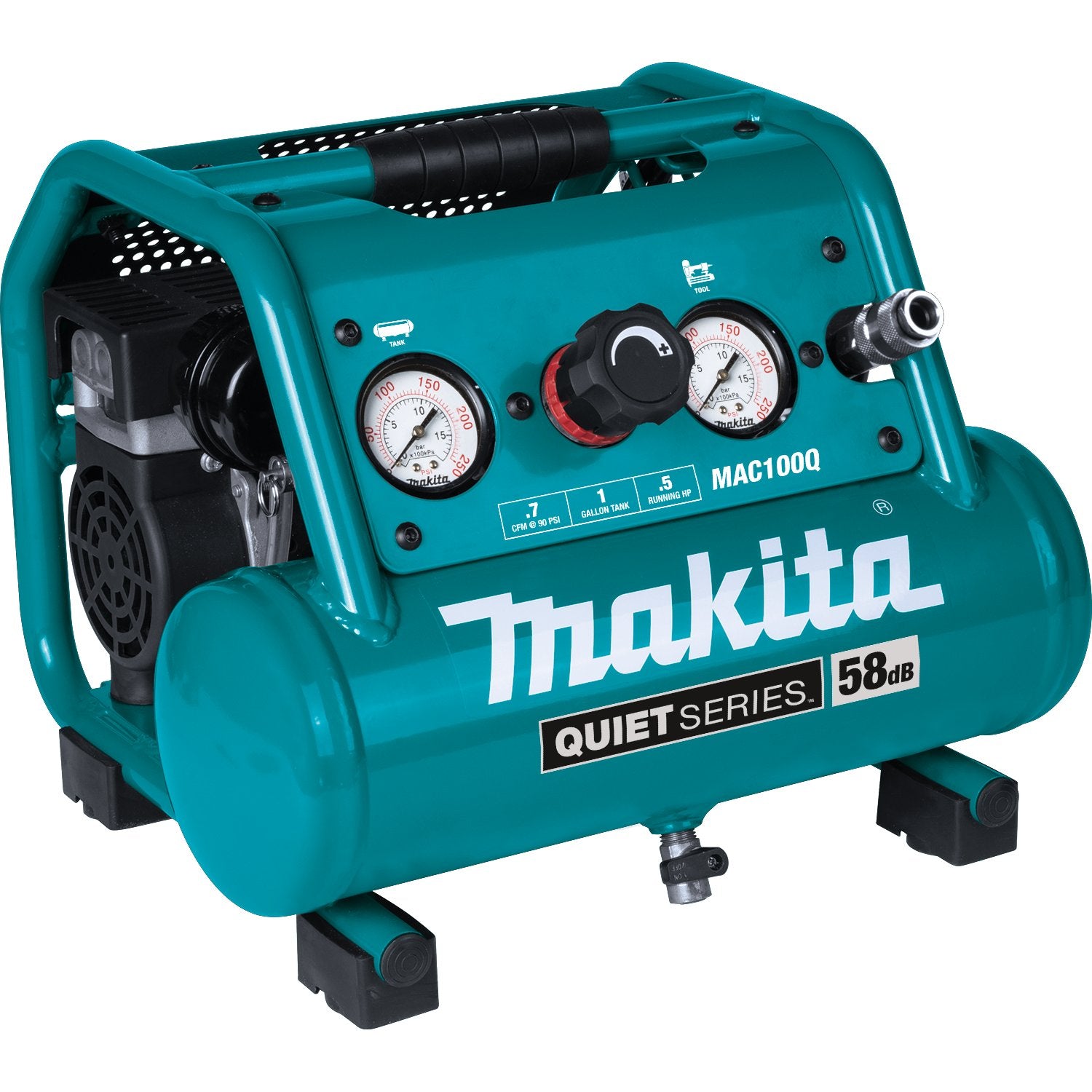 Compresseur d'air Makita MAC100Q - Série silencieuse 1/2 CV 1 gal