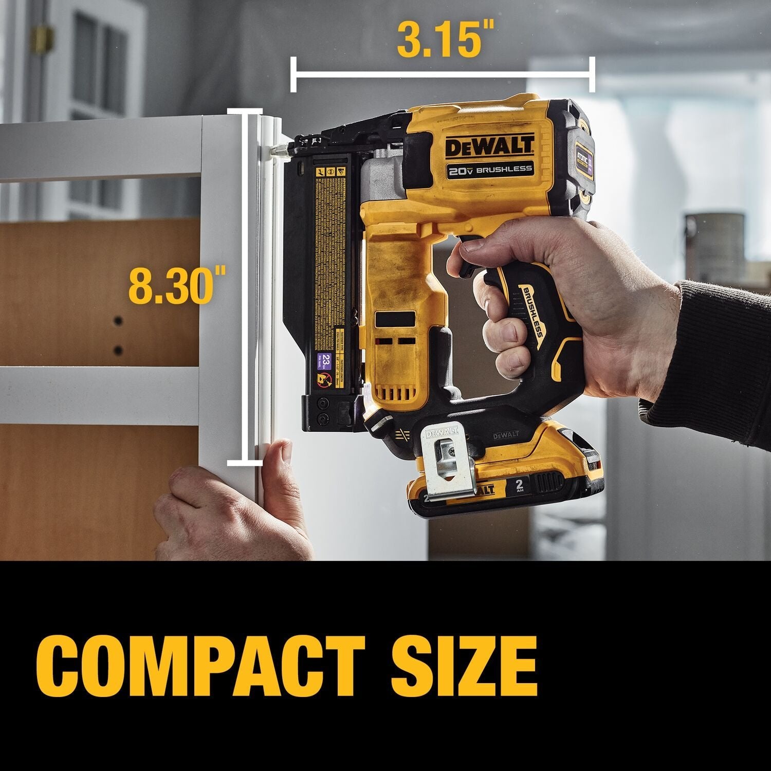 DeWalt DCN623D1 - Cloueuse à goupilles 20 V MAX XR, calibre 23 (2,0 Ah) avec 1 batterie et sac