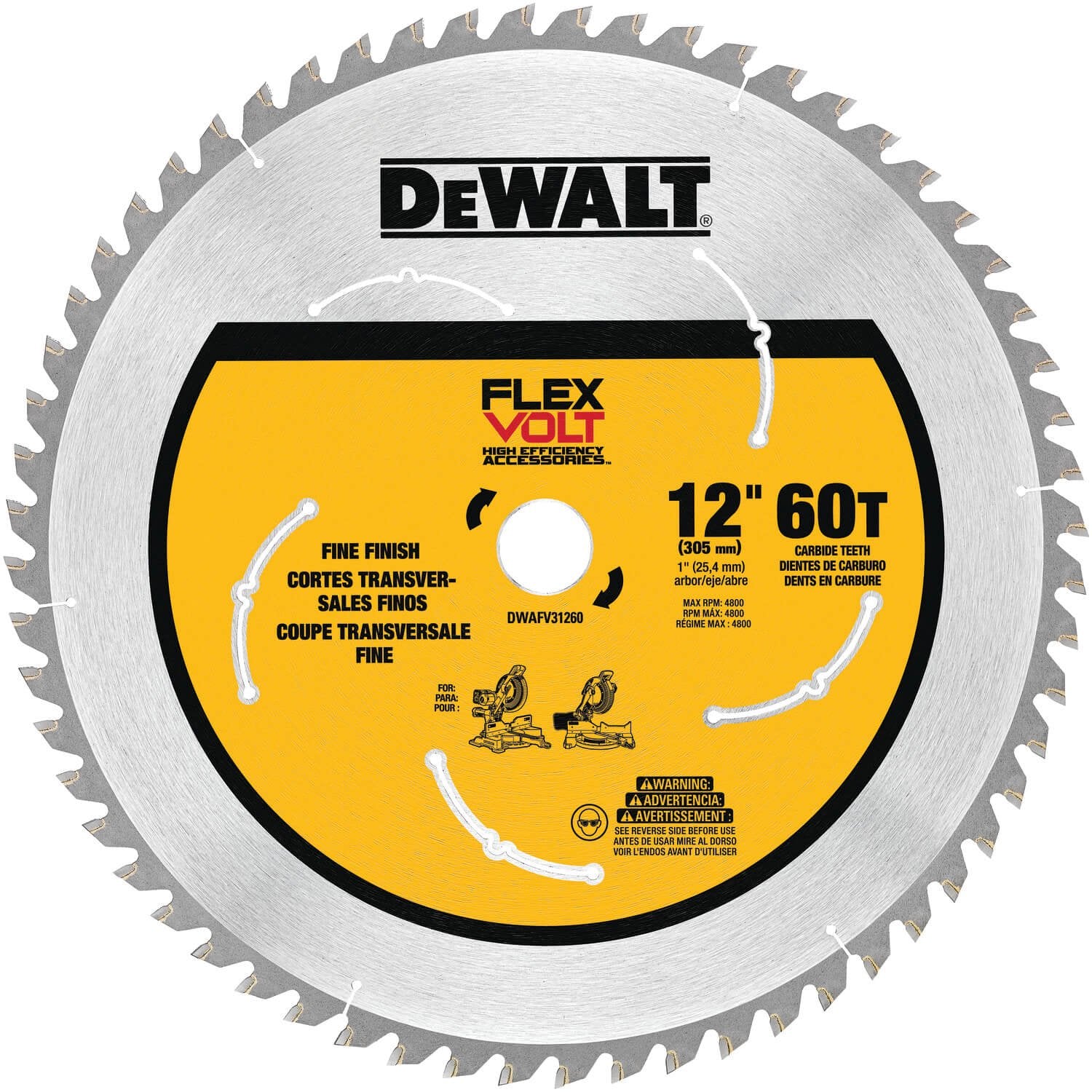 DEWALT DWAFV31260 -  FLEXVOLT® MITER SAW BLADES