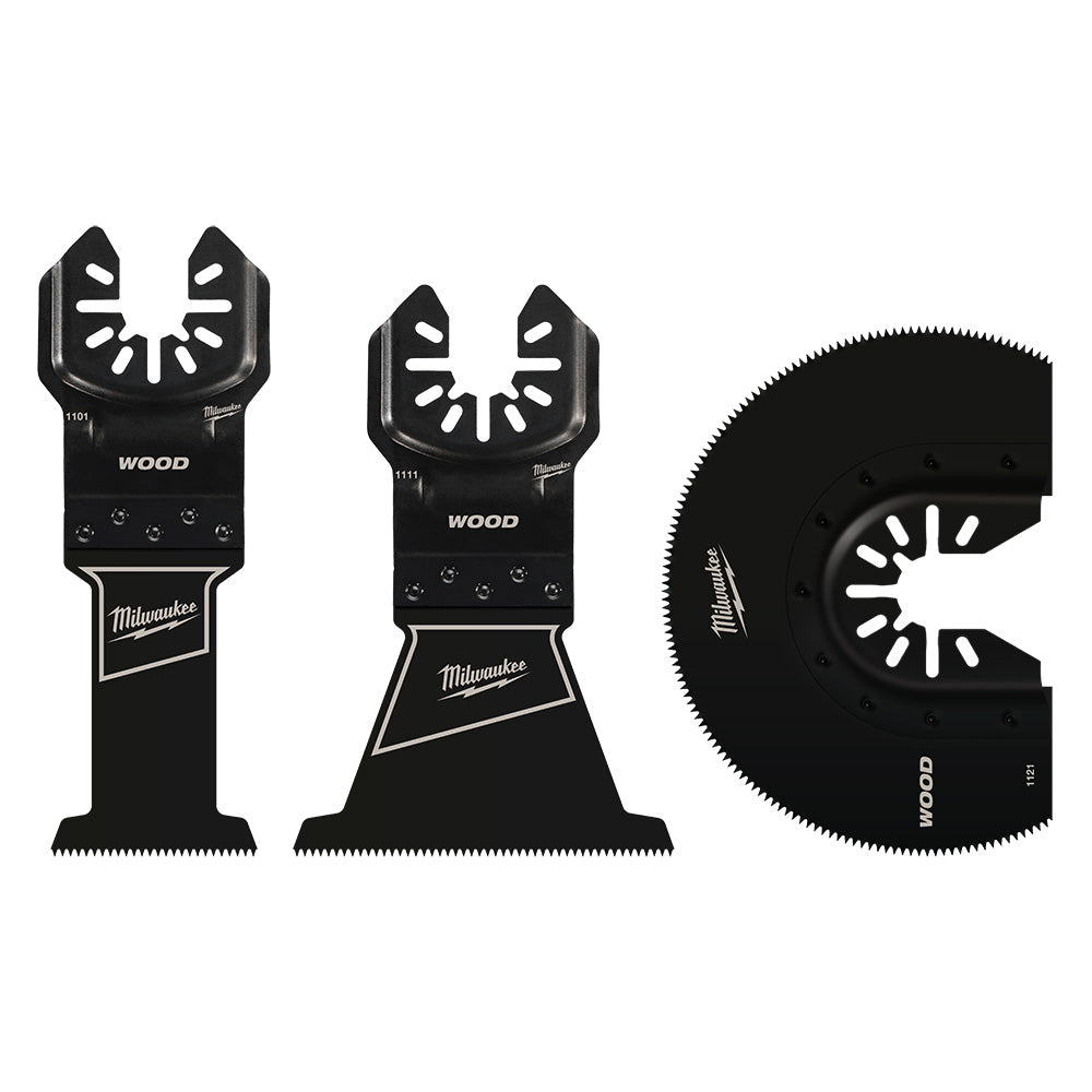 Milwaukee 49-10-9004 Milwaukee® OPEN-LOK™ 3PC WOOD CUTTING MULTI-TOOL BLADE VARIETY PACK