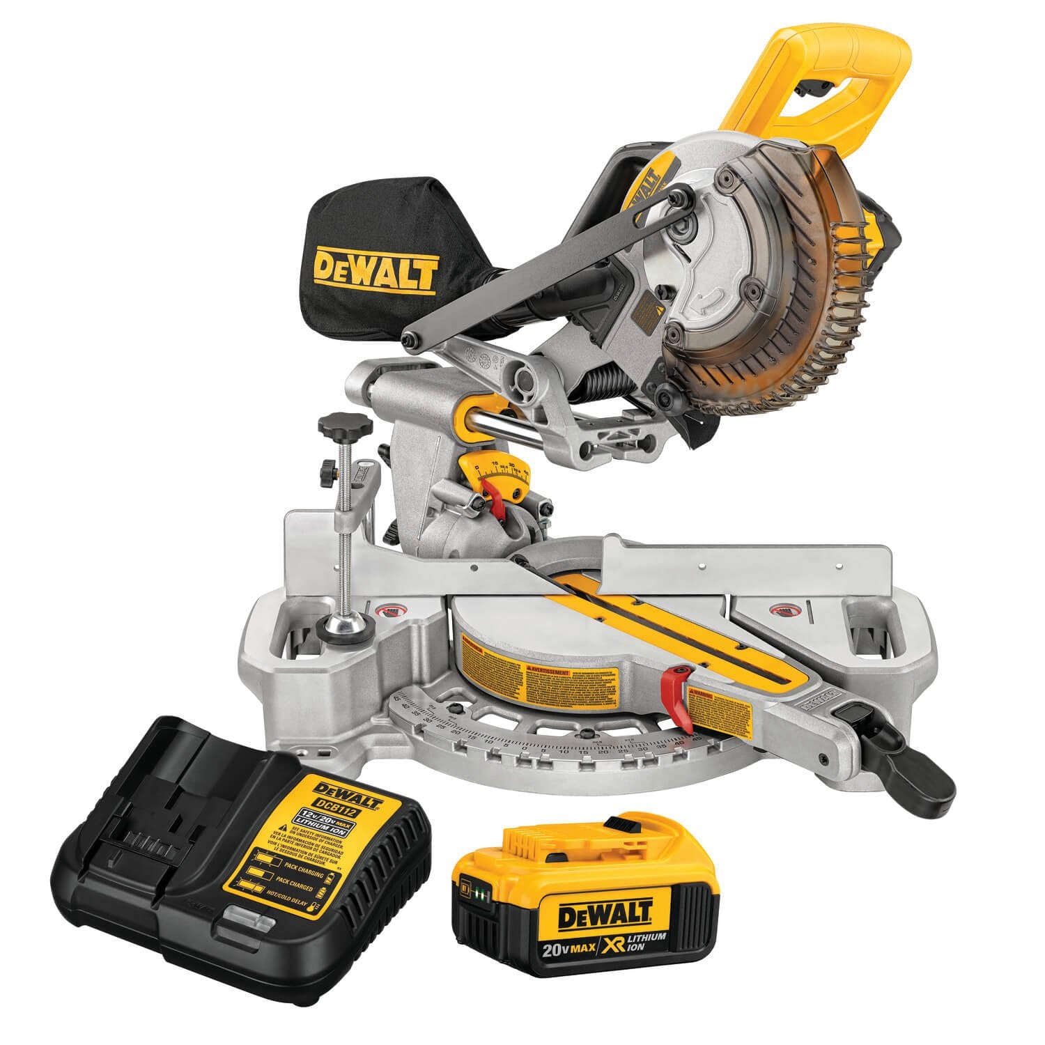 DEWALT DCS361M1-20V MAX* 7-1/4-Zoll-Gehrungssäge, kabellos