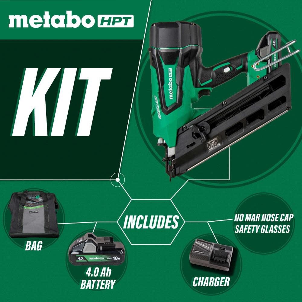 Metabo HPT 3-1/2" 18V Cordless Framing Nailer Kit - NR1890DCSTM