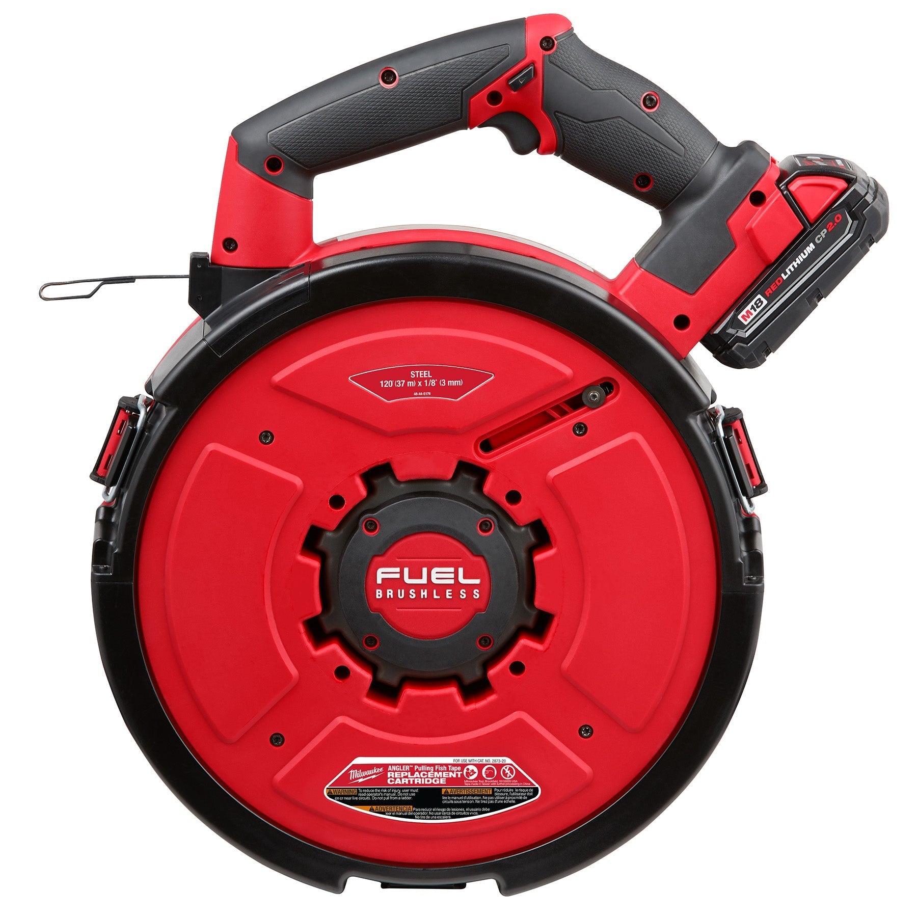 Milwaukee 2873A-22 M18 FUEL ANGLER 120' Steel Pulling Fish Tape Kit