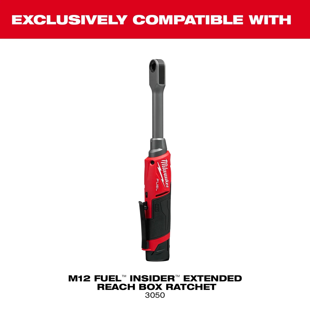 Milwaukee 49-16-1666 - Milwaukee 49-16-1666 M12 FUEL INSIDER Box Ratchet 1/2" Anvil Adapter (View 3)