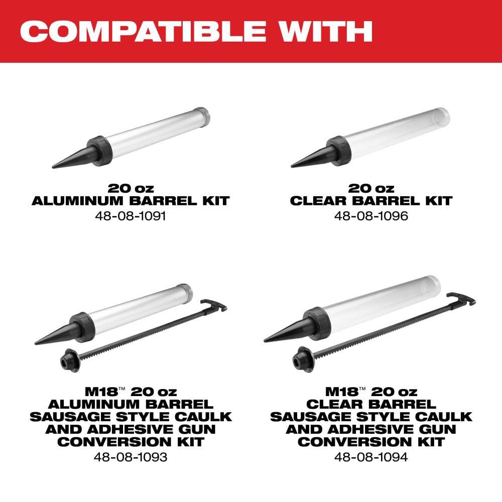 Milwaukee 2642-21CT - M18™ Cordless 20-oz Aluminum Barrel Caulk and Adhesive Gun Kit